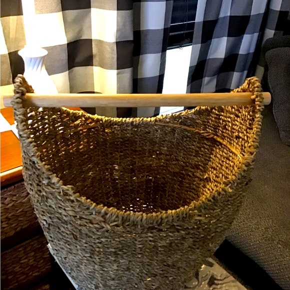 Other - Wicker basket 12x14” Farmhouse boho toilet paper holder